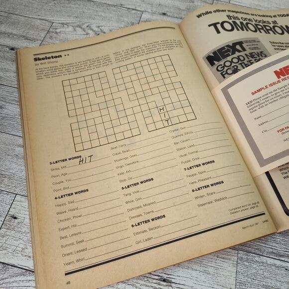 Games Magazine March / April 1981 Vtg Brain Teasers Logic Crossword Puzzles - Picture 10 of 16